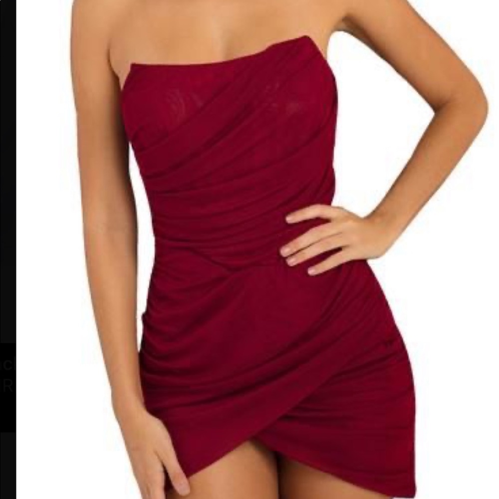 Heiress Beverly Hills Corset Dress in Wine